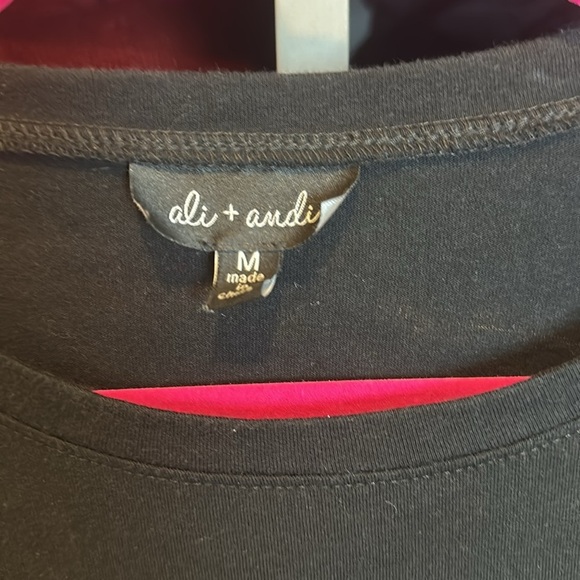 Ali & Andi black shirt sleeve t shirt dress size M - Picture 2 of 3